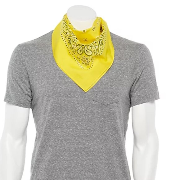 Classic Paisley Cotton Printed Square Bandana - Picture 2 of 2